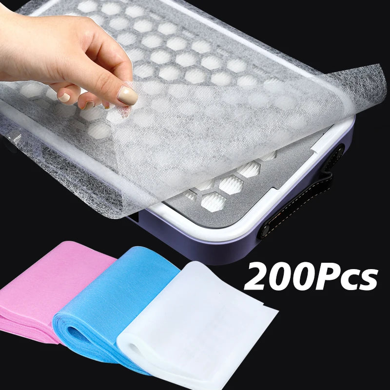 100/200Pcs Disposable Nail Art Vacuum Dust Collector Non-Woven Filter Paper Manicure Machine Dust Filter Paper Cleaning Tools Zpaxo