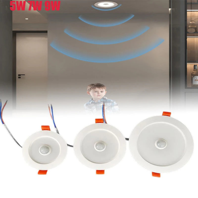 Human Body Motion Sensor Spot LED Downlight Lamparas 220V Ceiling Zpaxo