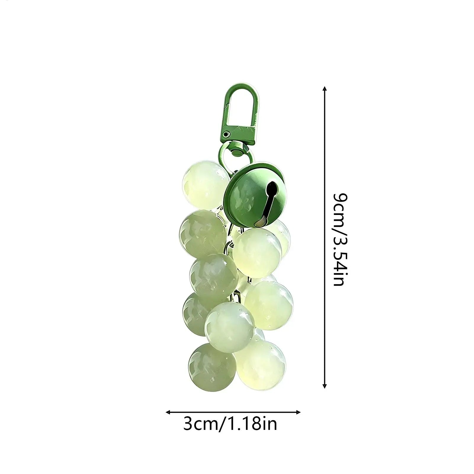 Grape Keychain UV Detector Changing Beads Cute Purse Charm Car Key