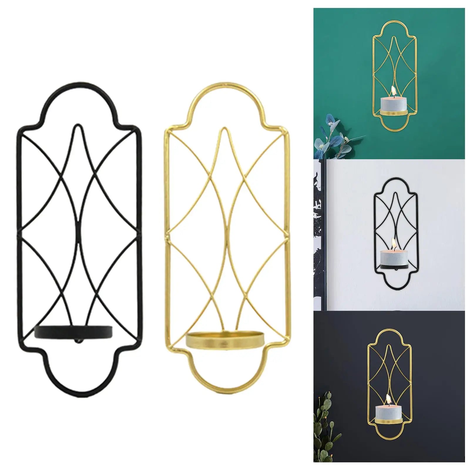 Metal Wall Hanging Sconce Candle Holder 3.5inchx8.6inch Candlesticks Holder Tealight Holder for Home Porch Decor Stylish Zpaxo