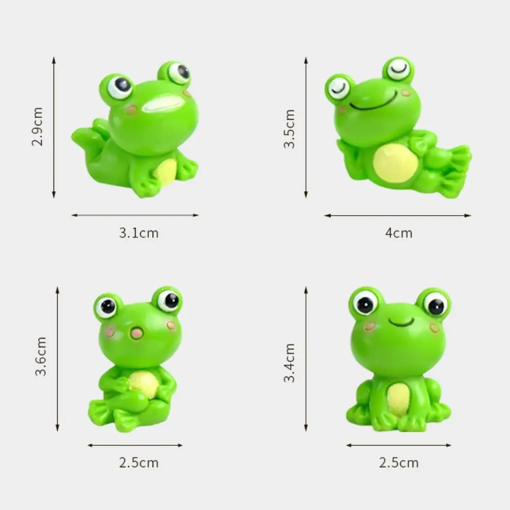 Resin Frog Miniature Car Ornaments Miniatures Animal Micro Landscape Zpaxo