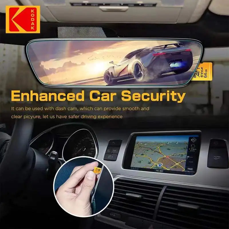Kodak Micro SD Card Mini SD Class10 32GB 64GB 128GB 256GB High Speed Write Super Compatibility Phone Camera Meomory Card Zpaxo