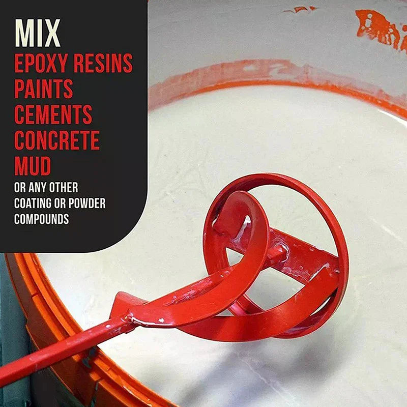 Paint and Mud Mixer Hexagon Shaft Plaster Mud Mixer Handheld Paint Cement Putty Powder Mixing Tool For Grouting Mortar Zpaxo
