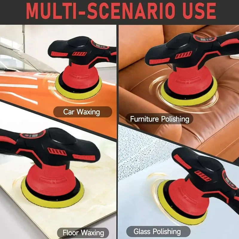 Fit Milwaukee 18V Battery Cordless Car Polisher 8 Gears Electric Auto