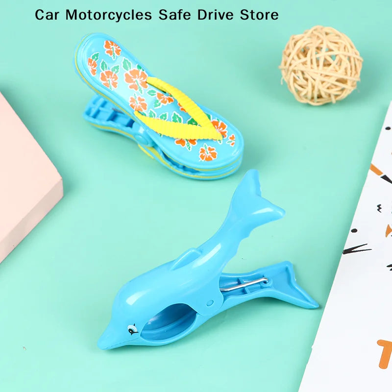CMPlastic Beach Towels Clips Sunbeds Sun Lounger Animal Decorative