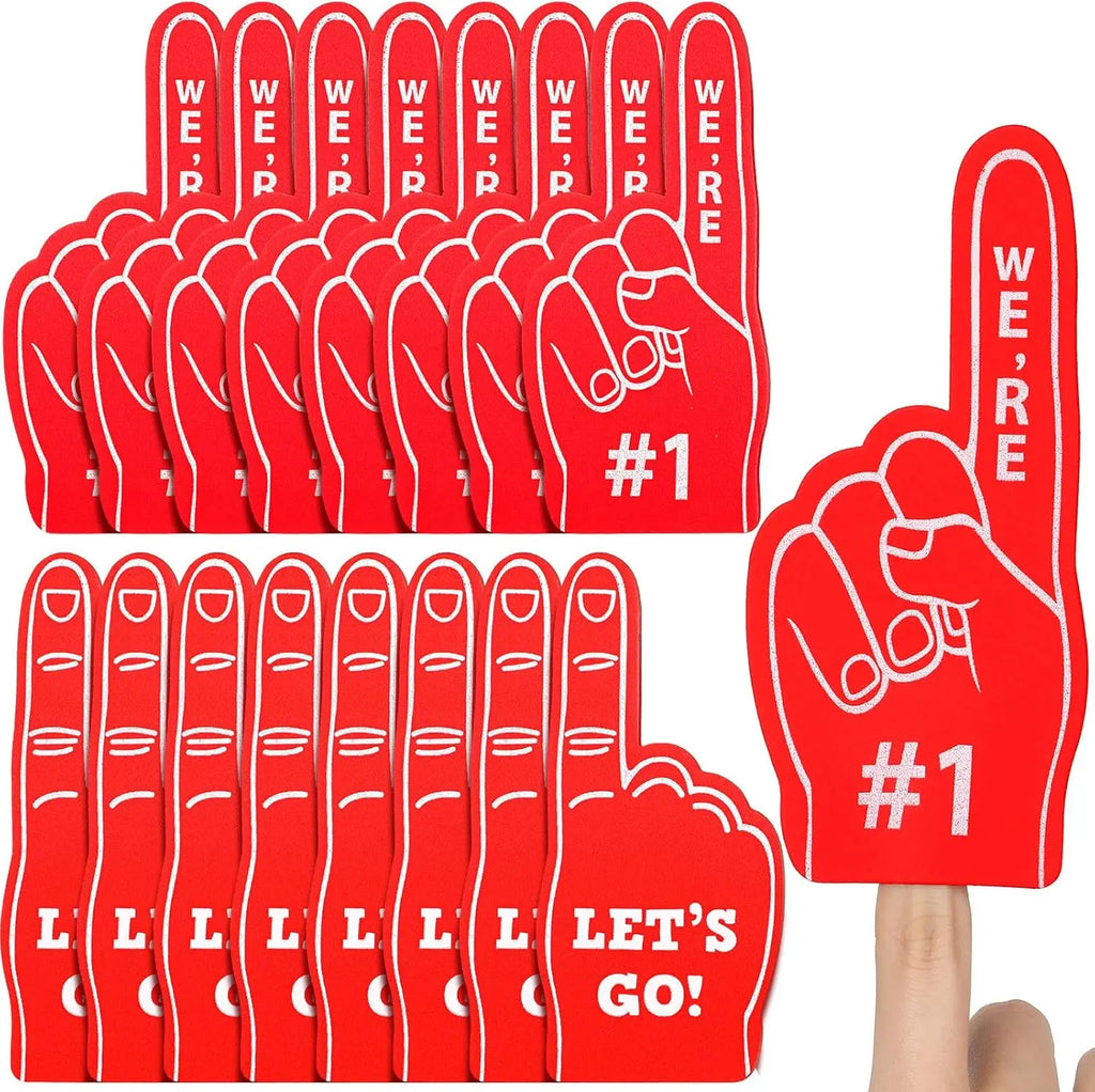 Mini Foam Finger Fan Props We're 1 Sports Themed Party Supplies Zpaxo 24red