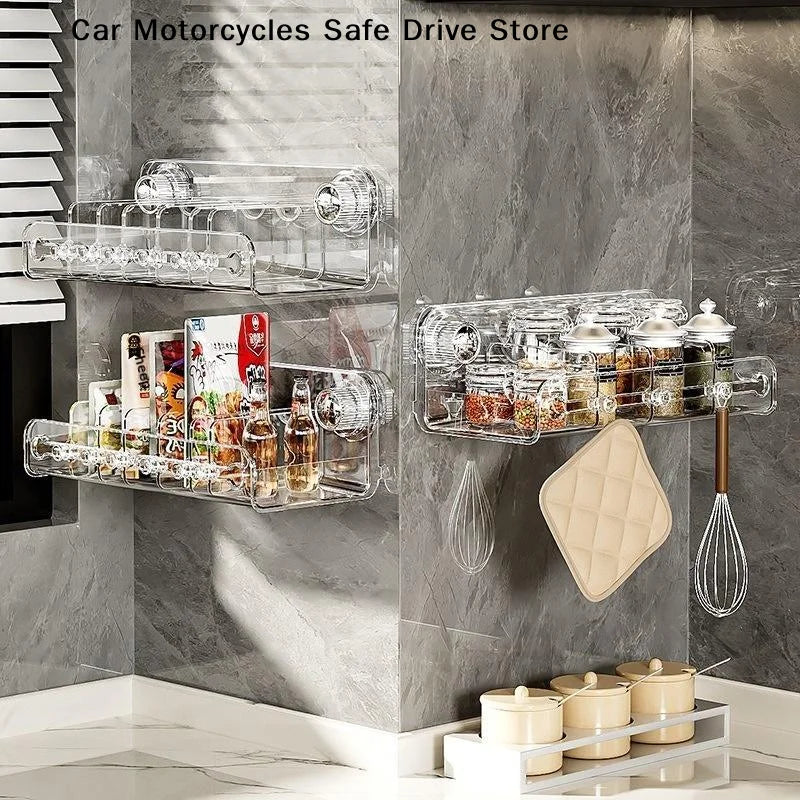 CMClear Acrylic Fridge Storage Organizer Removable Dividers Suction