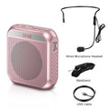 Multifunctional Portable Amplifier 8W 2200mAh Voice Amplifier Personal Voice Speaker Microphone Display for Teacher Presentation Zpaxo Pink Without card