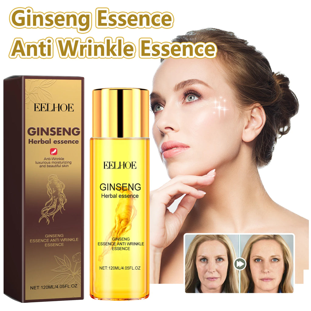 EELHOE Ginseng Anti Wrinkle Serum Polypeptide Anti-Ageing Essential Oil Tighten Moisturizing Smooth Skin Reduce Fine Lines Zpaxo