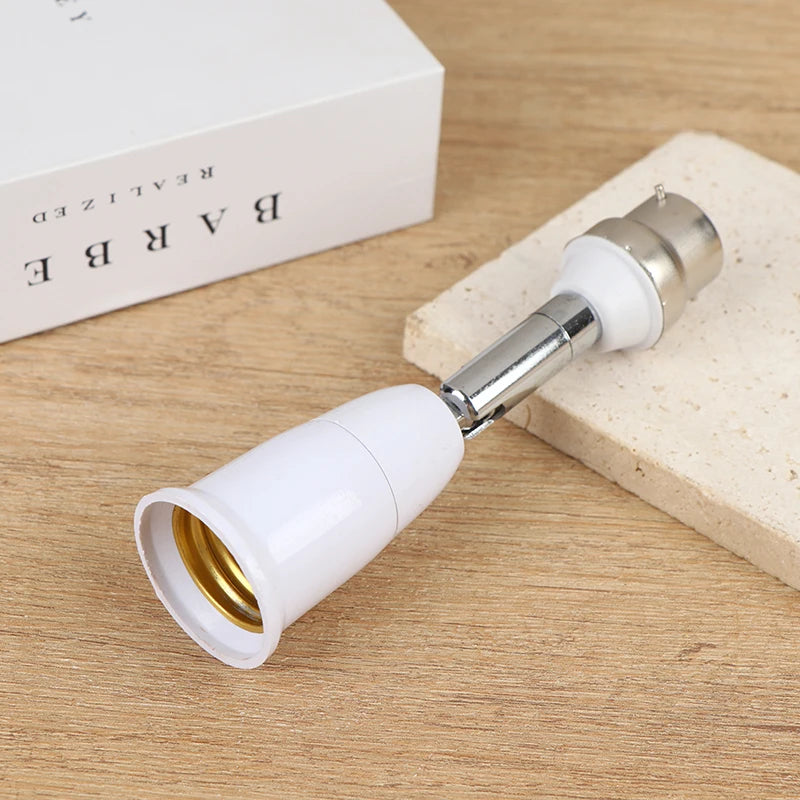 B22 to E27/E26 90° Rotatable Light Socket Adapter Converter