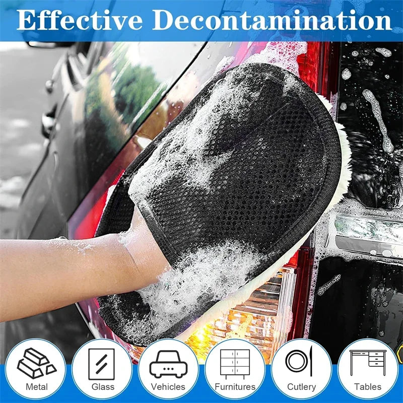 Microfibre Car Wash Mitt Gloves – 1/3/5/10 Pack | Auto & Home