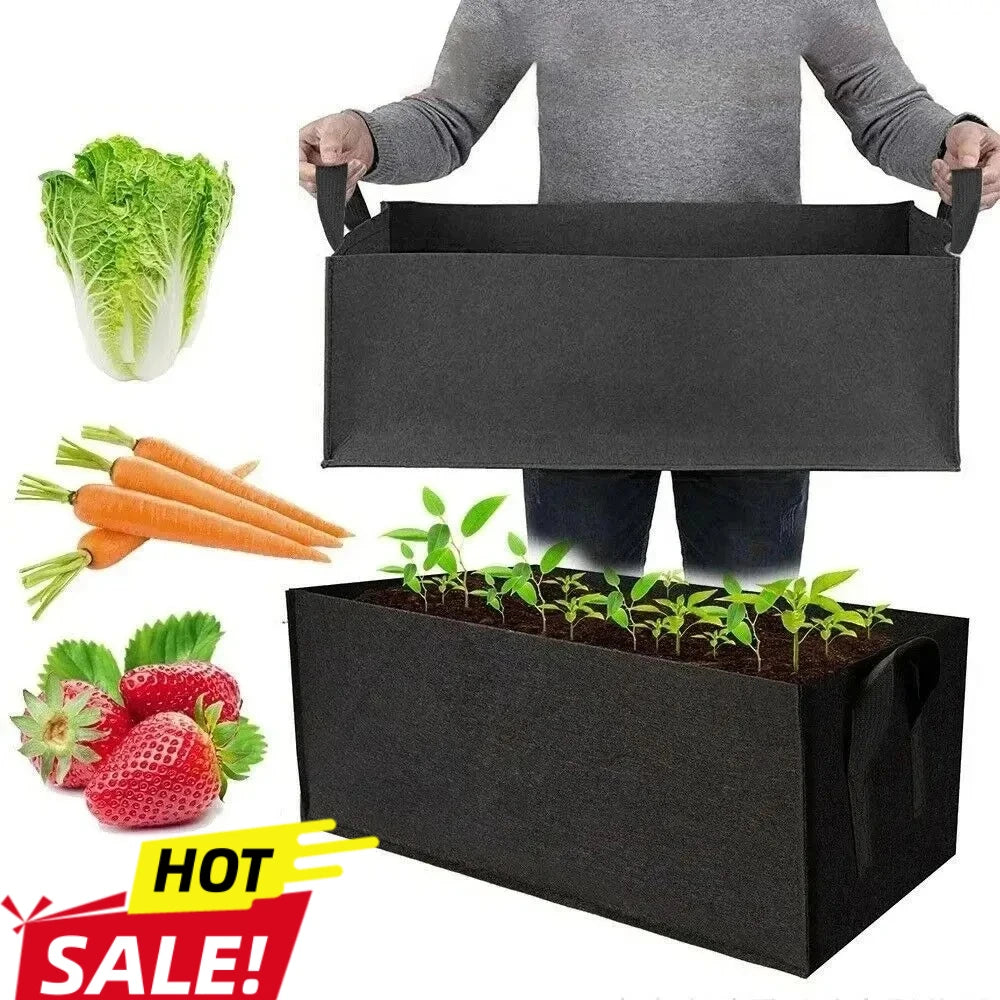 Square Felt Growing Bucket Plant Growth Bag Multi-Functional Vegetable Plant Non-Woven Felt Growing Bag Zpaxo