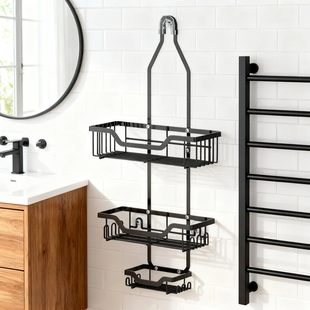 Shower Shelves Bath Shower Organization With Suction Cup No Drilling Shelves for Bathroom for Home Hotel Restaurant Apartment Rv Zpaxo
