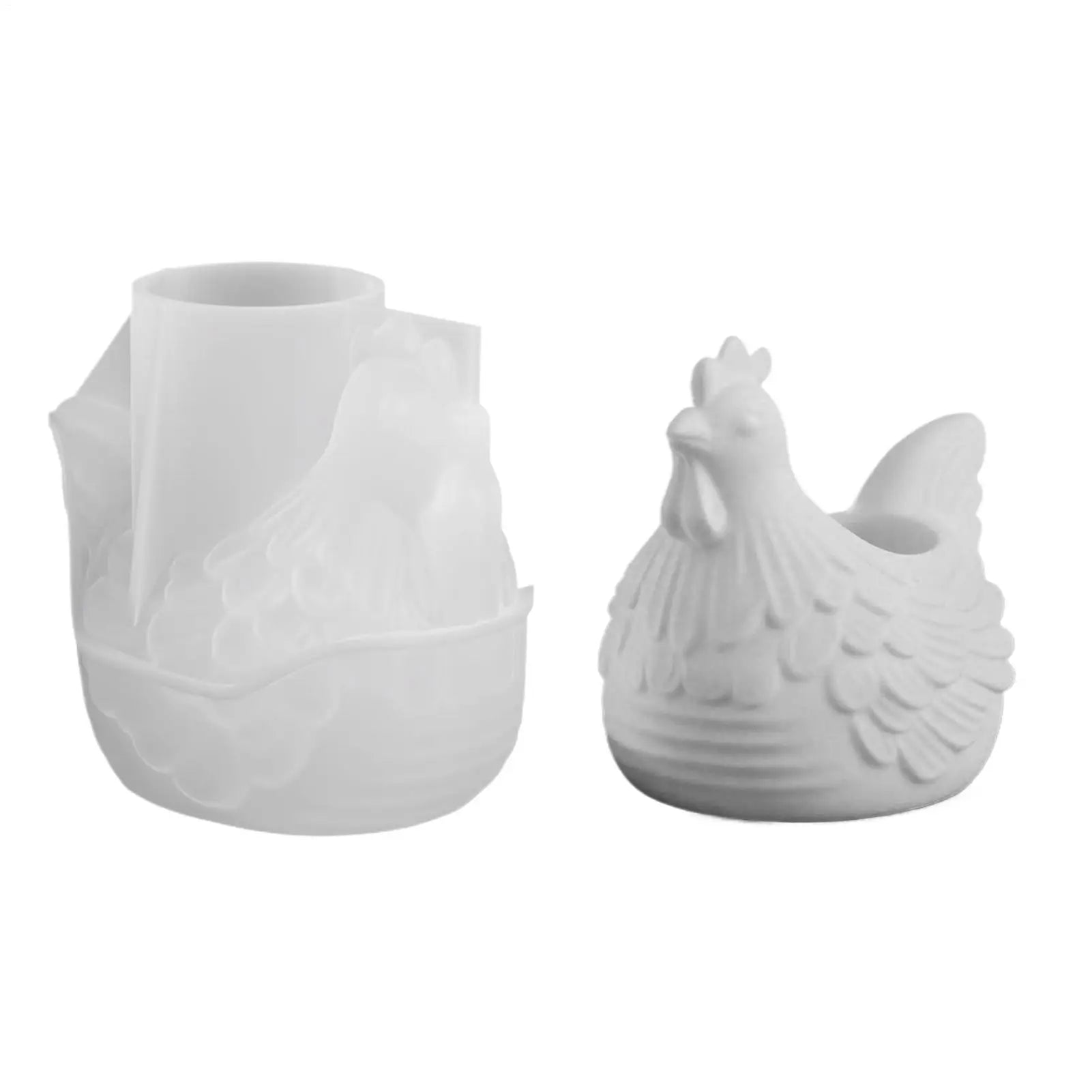3D Hen Silicone Mold – DIY Resin, Candle & Plaster Chick Mould Silicone Craft Mold Zpaxo