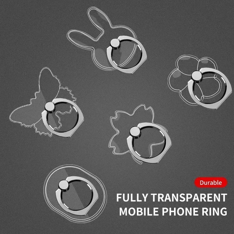 Cute Animal Phone Ring Holder – 360° Rotating Foldable Stand
