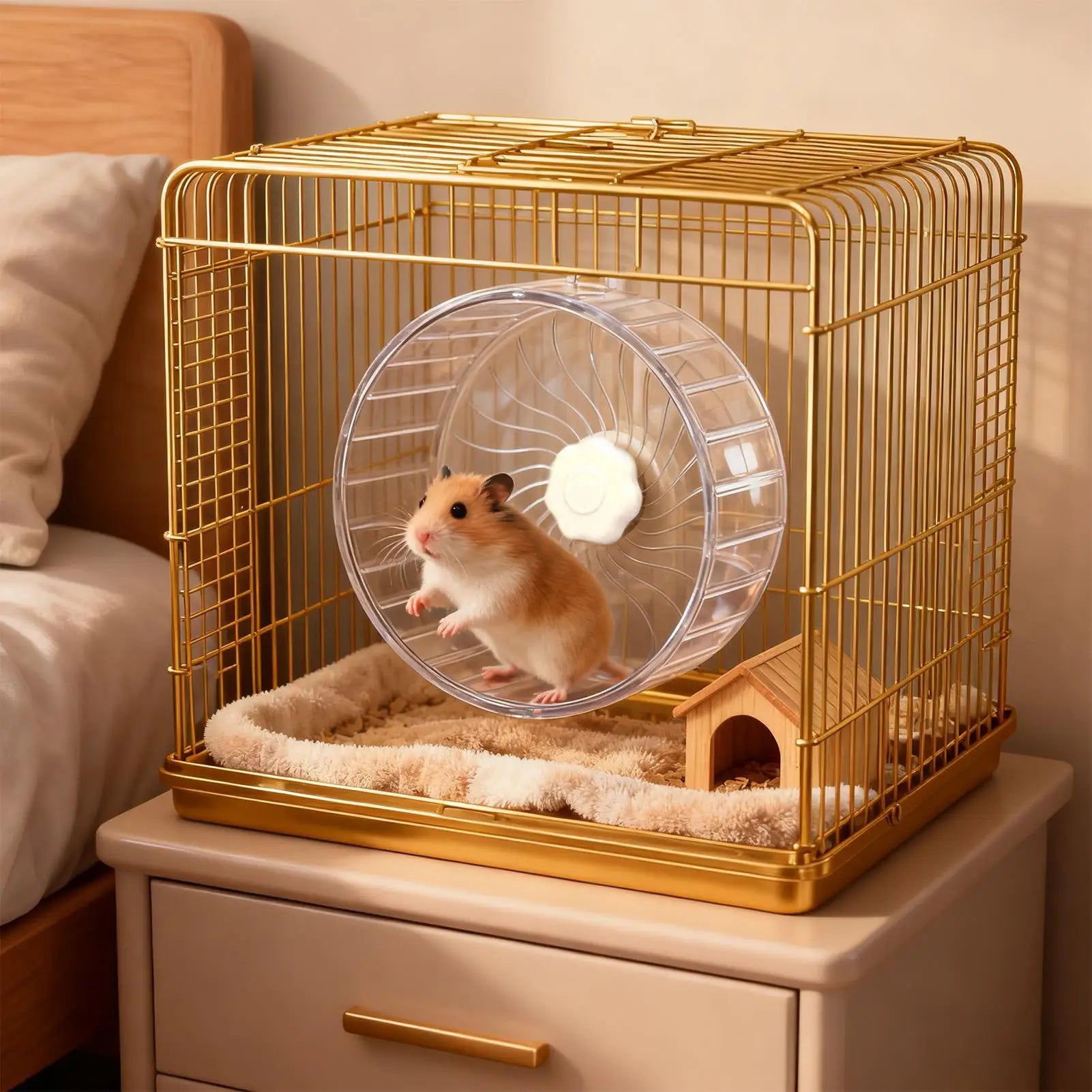 Hamster Wheel Small Double-Bearing Quiet Spinner Gerbil Small Animals Running Wheel for Mice Dwarf Animals Pets Cage Zpaxo