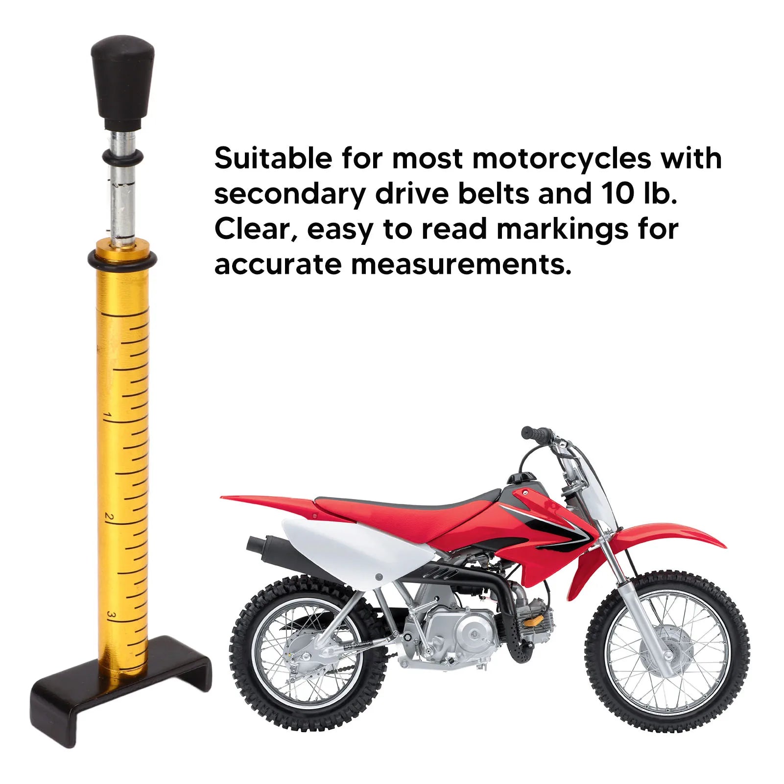 Belt Tension Gauge Adjust Metal Accuracy Motorcycle Chain 10Lb Weight