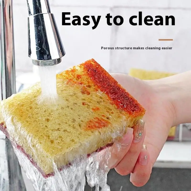 5PCS/10PCS Kitchen Stain Removal Sponge Clean Cotton Dishwashing Sponge Wipes Bathroom Cleaning Utensils High Density Sponge Zpaxo