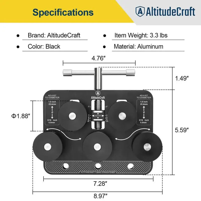 Tubing Straightener for Brake & Fuel Lines | 3/16"–1" Dia.