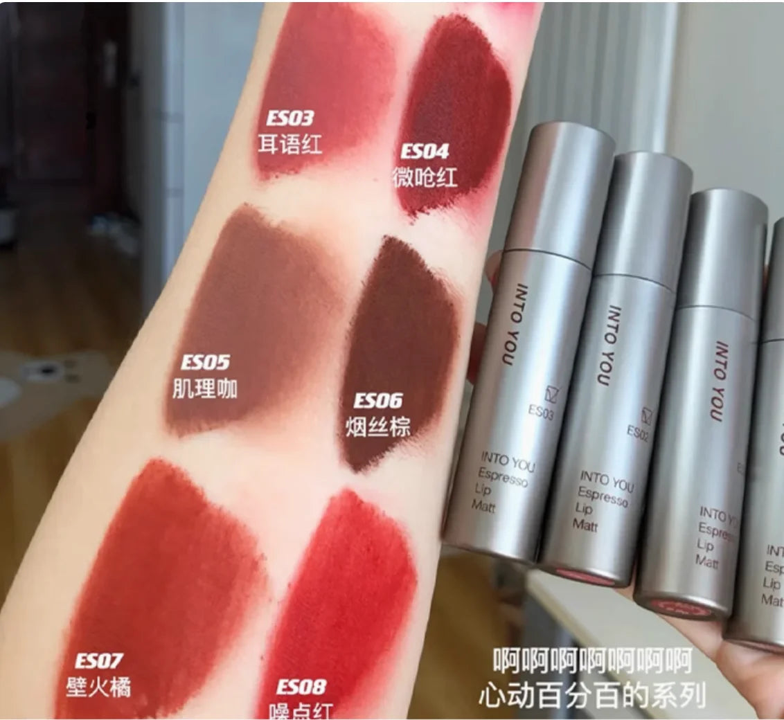 Into You Espresso Lip Tint Matte Rich Velvet Lipgloss Intoyou Zpaxo