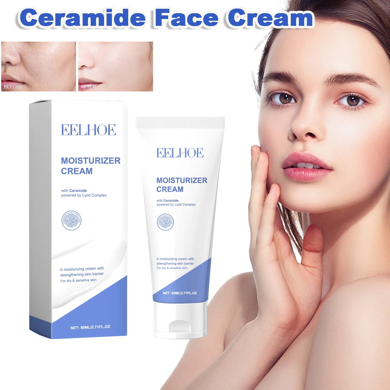 EELHOE Ceramide Cream – Skin Barrier Repair & Deep Moisture Ceramide Face Cream Zpaxo