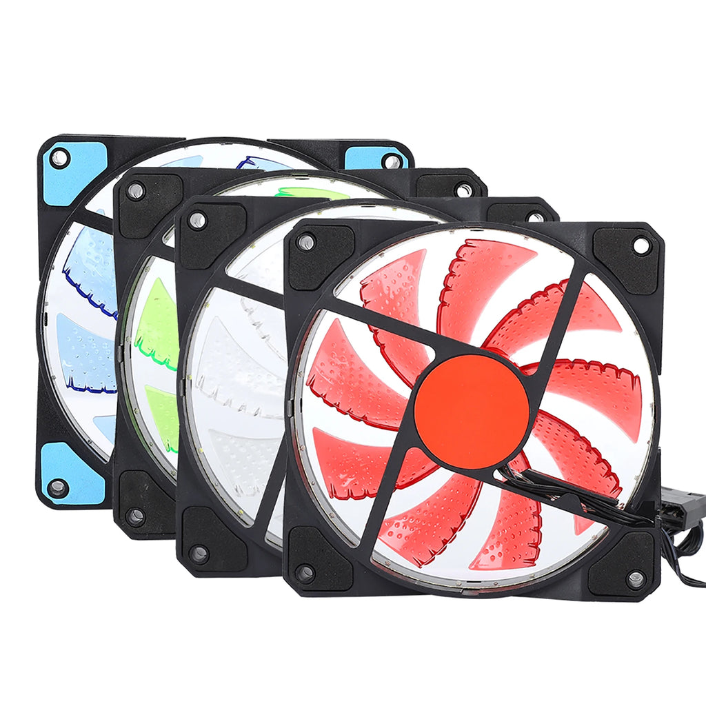 Chassis Fan Computer Cooler Accessory 3-Wire 15-Light Mute LED