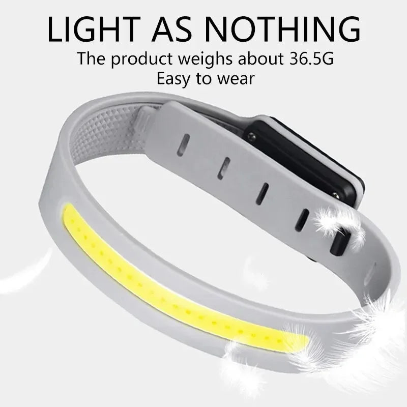 COB LED Armband Light – IPX4 Waterproof USB-C 500LM Running Light