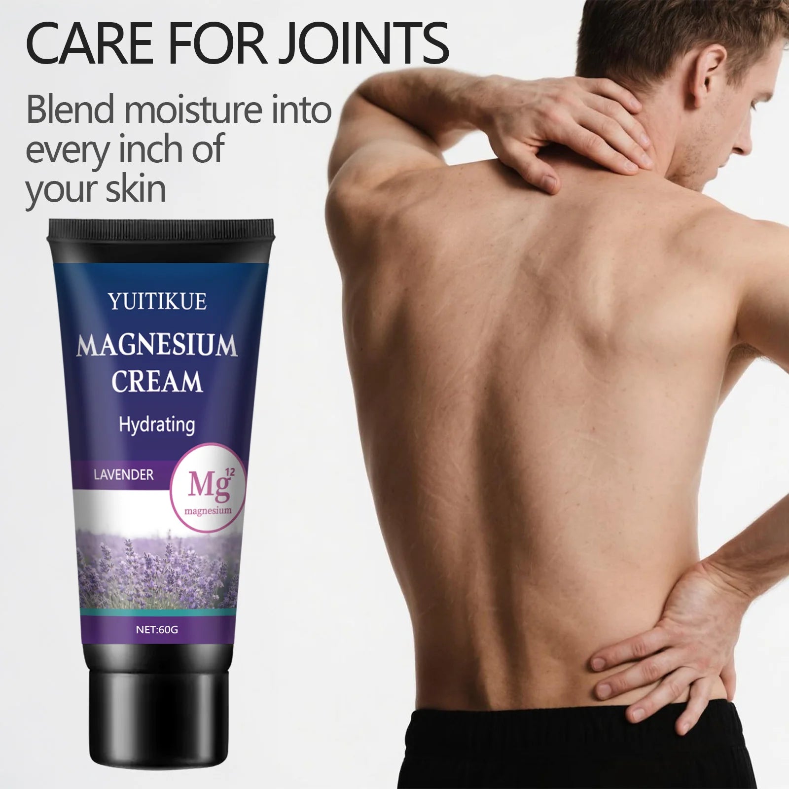 YUITIKUE Magnesium Cream 60g | Joint & Muscle Relief, Lavender Magnesium Body Cream Zpaxo