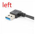 USB 3.0 A Male to Female 90 Angled Extension Adaptor Cable USB3.0 Male to Female Right/ Left/ Down/ Up Extension Cord For Laptop Zpaxo Left