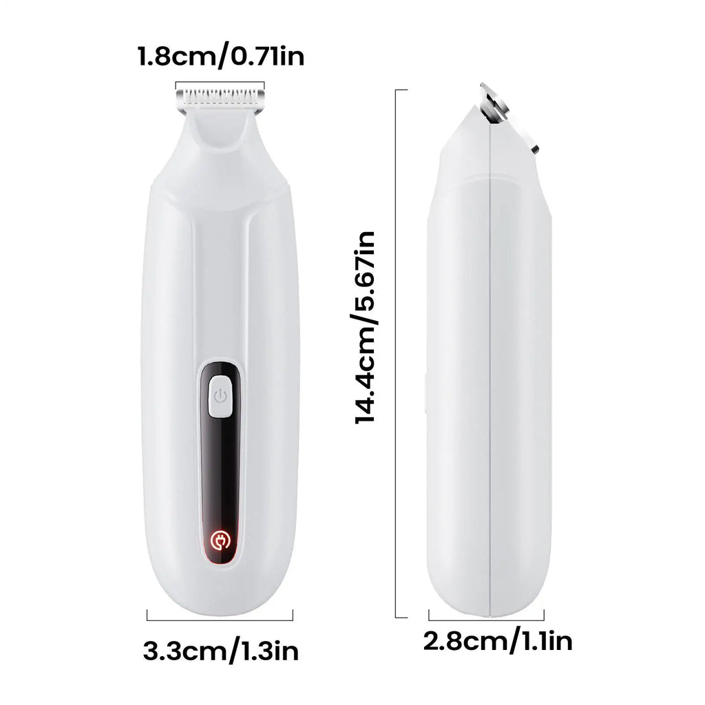 Pet Hair Trimmer Trimming Tool LED Light Electric Dog Paw Grooming