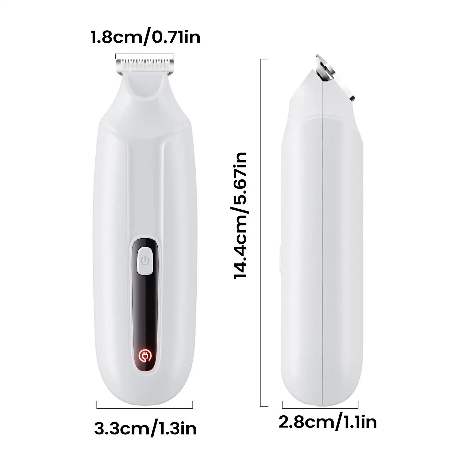 Pet Hair Trimmer Trimming Tool LED Light Electric Dog Paw Grooming