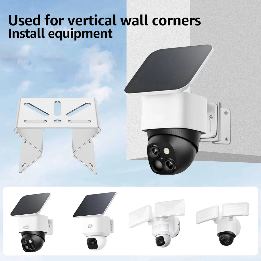 Outside Wall Corner Mount Metal Bracket Security Sturdy Stainless Steel Wide Angle Bracket Multifunctional for Eufy CCTV Camera Zpaxo