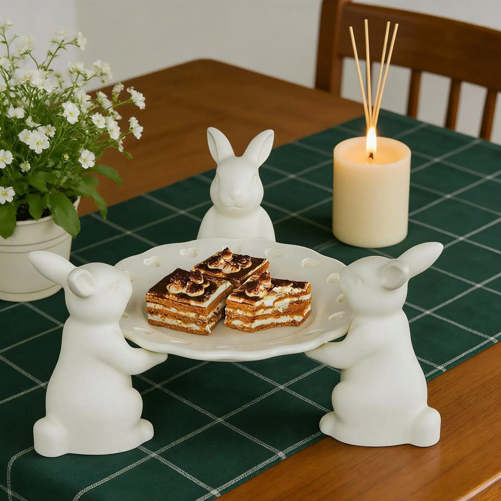 Easter Tray Silicone Molds 3D Cute Home Decor Bunny Mold Thanksgiving