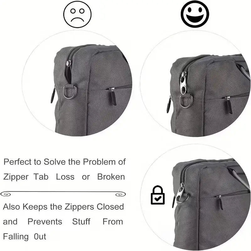 4pcs Zipper Lock Clips – Theft Deterrent & Pull Replacement, Keeps Securely Closed Zpaxo
