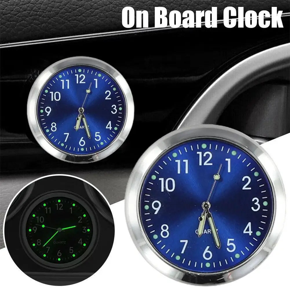 1Pcs Mini Universal Car Clock Luminous Auto Ornament Internal Stick-On Waterproof Mini Watch Car Quartz Clock Car Accessories Zpaxo