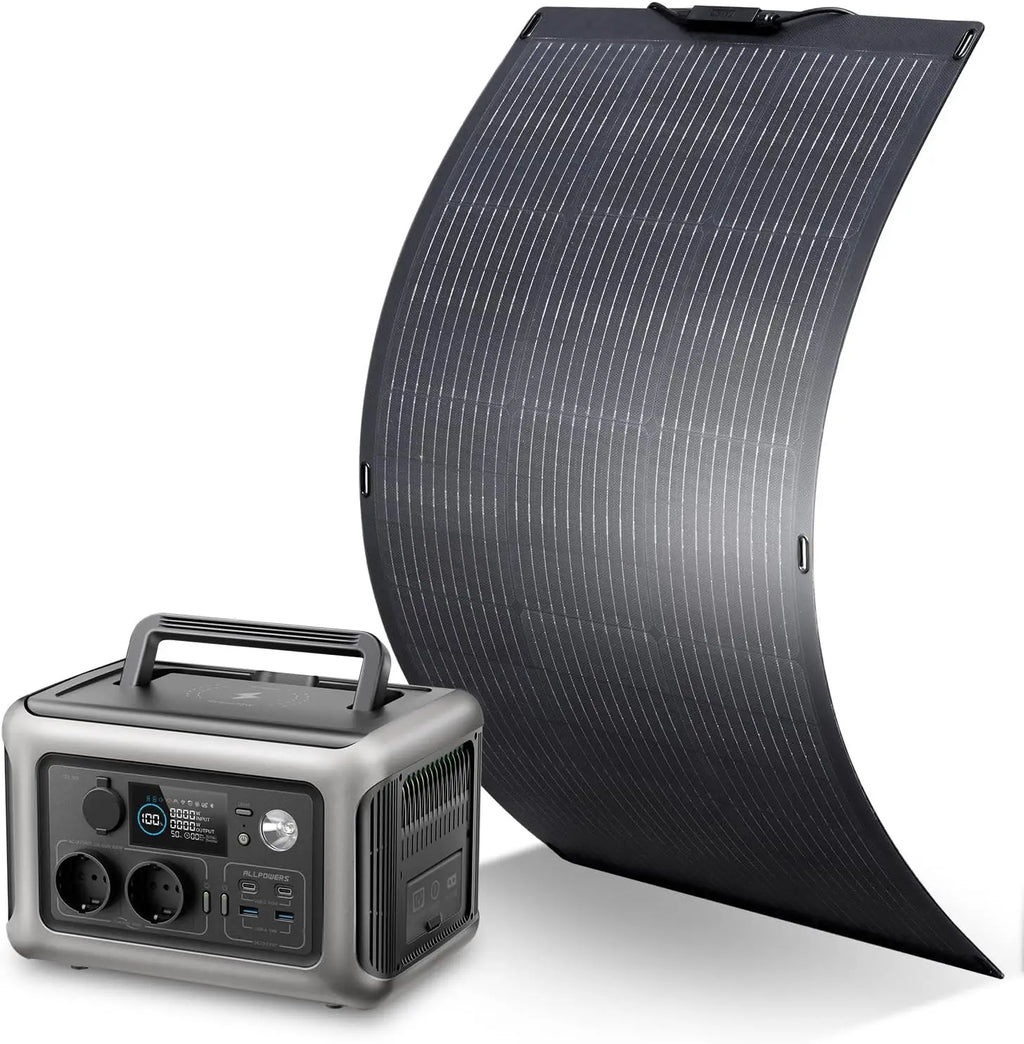 ALLPOWERS R600 Powerstation Solarpanel 100W LiFePO4 Battery 299Wh Zpaxo Saudi Arabia UK