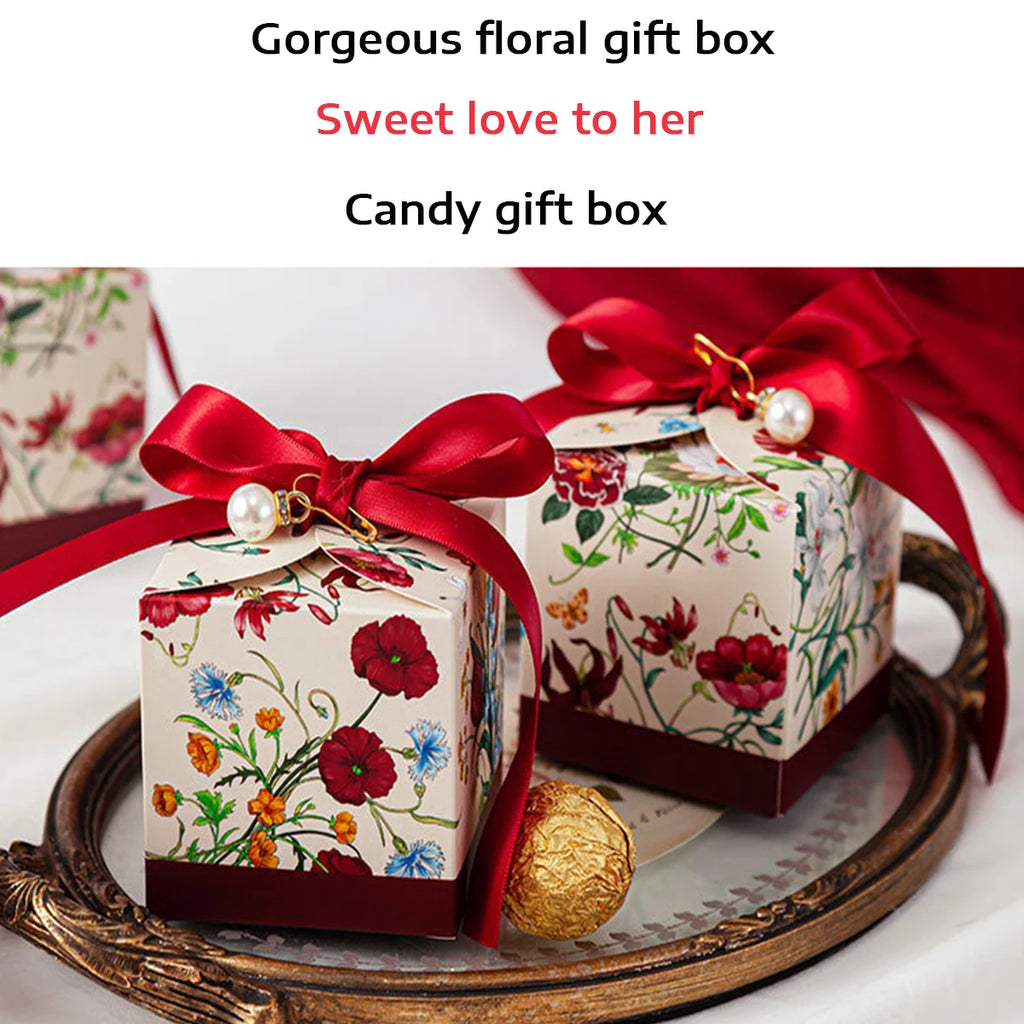 Deluxe Flower Candy Boxes 24/12 Pack – 2.75" Party Favor Boxes