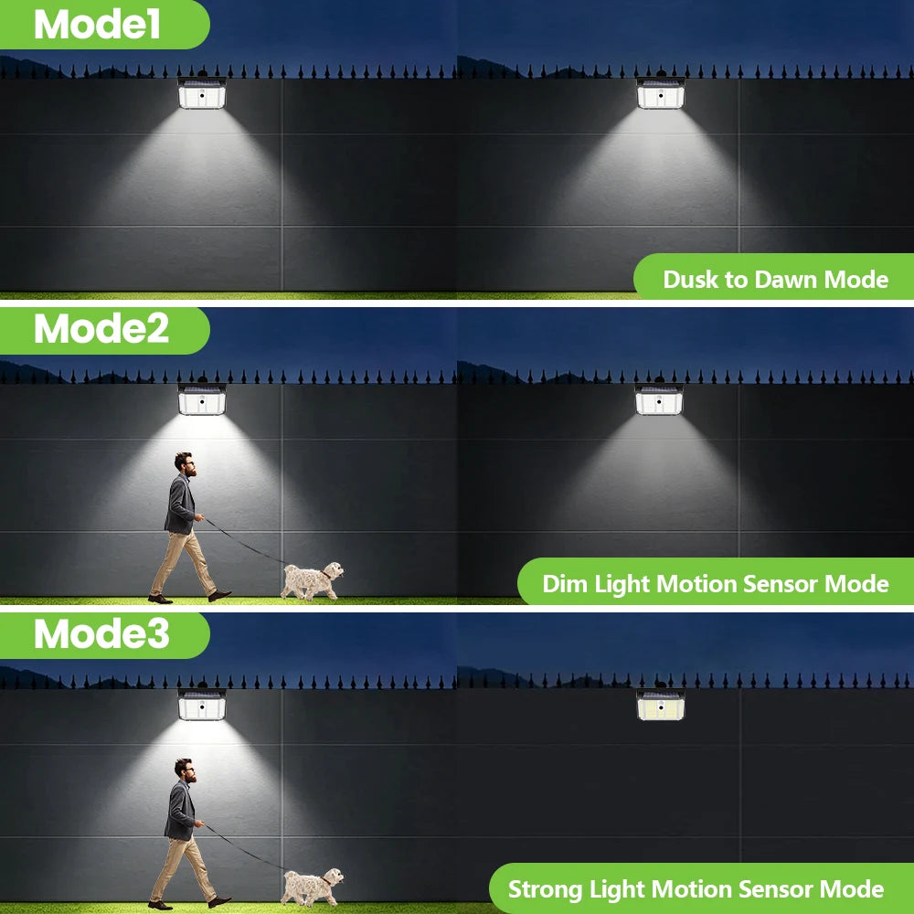 Clip On Solar Railing Light Outdoor Motion Sensor Light With 158/208/418LED 3 Modes Solar Fence Doorplate Light For Deck Railing Zpaxo