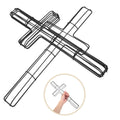 Cross Wreath Metal Frame DIY Flower Garden Decorative Hanging Tool
