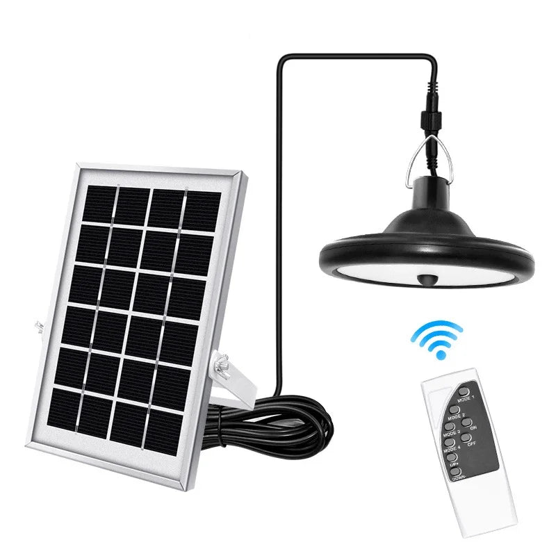 Double Head Solar Pendant Light Outdoor Indoor Solar Shed Light PIR Motion Sensor Solar Lamp Dimmable Garage Yard Patio Garden Zpaxo Single head-Black Warm White China Mainland