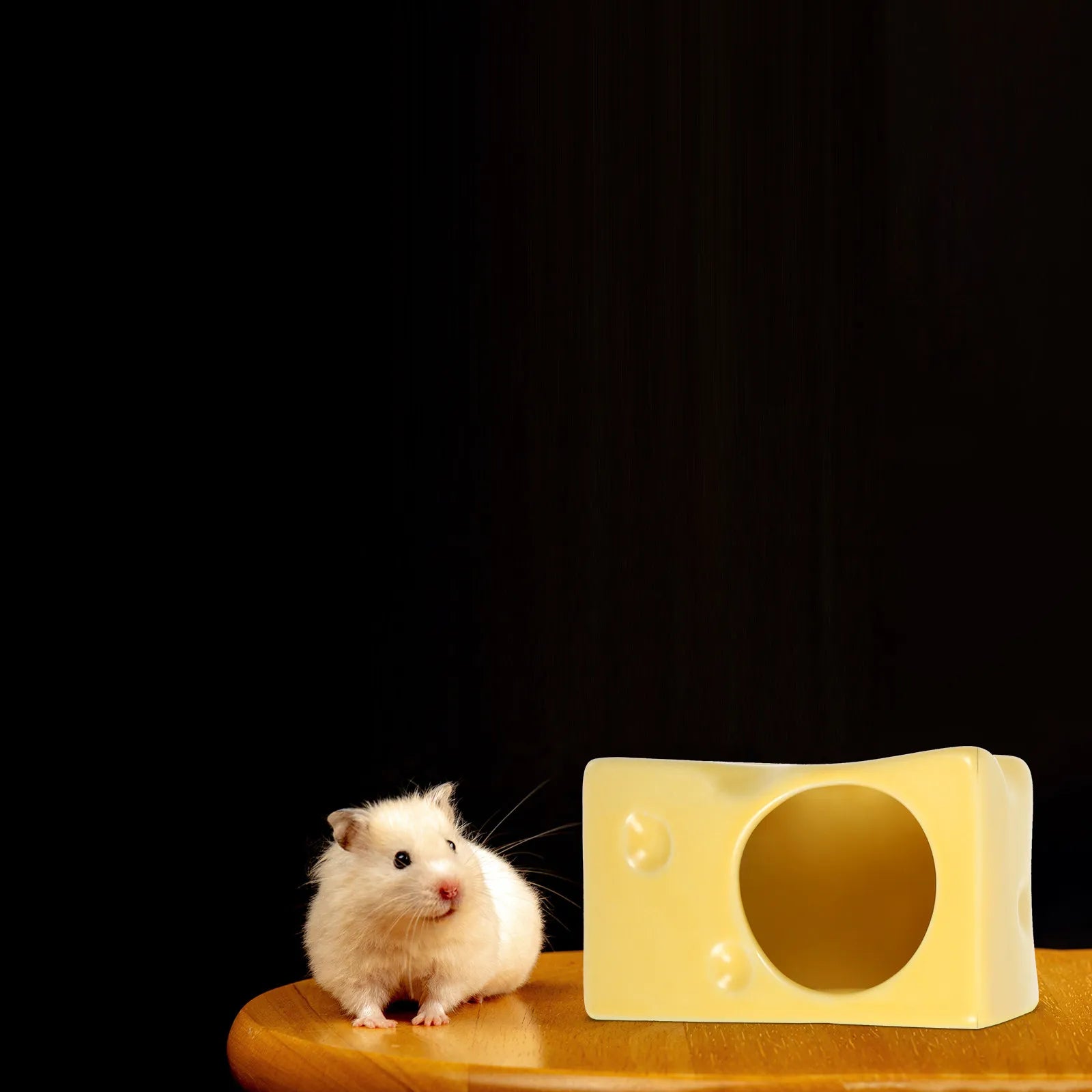 Ceramic Hamster Nest Cheese Cooling Small Pet Hideout Rat Guinea Pig