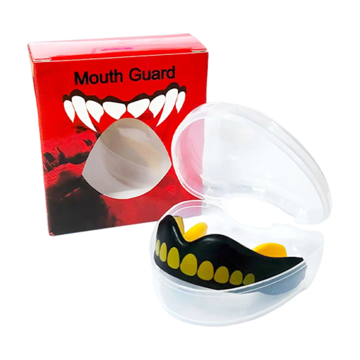 1- Fighting Training Mouth Guard Boxing Gum Shield Slim Fit Adult Zpaxo Gold 1SET