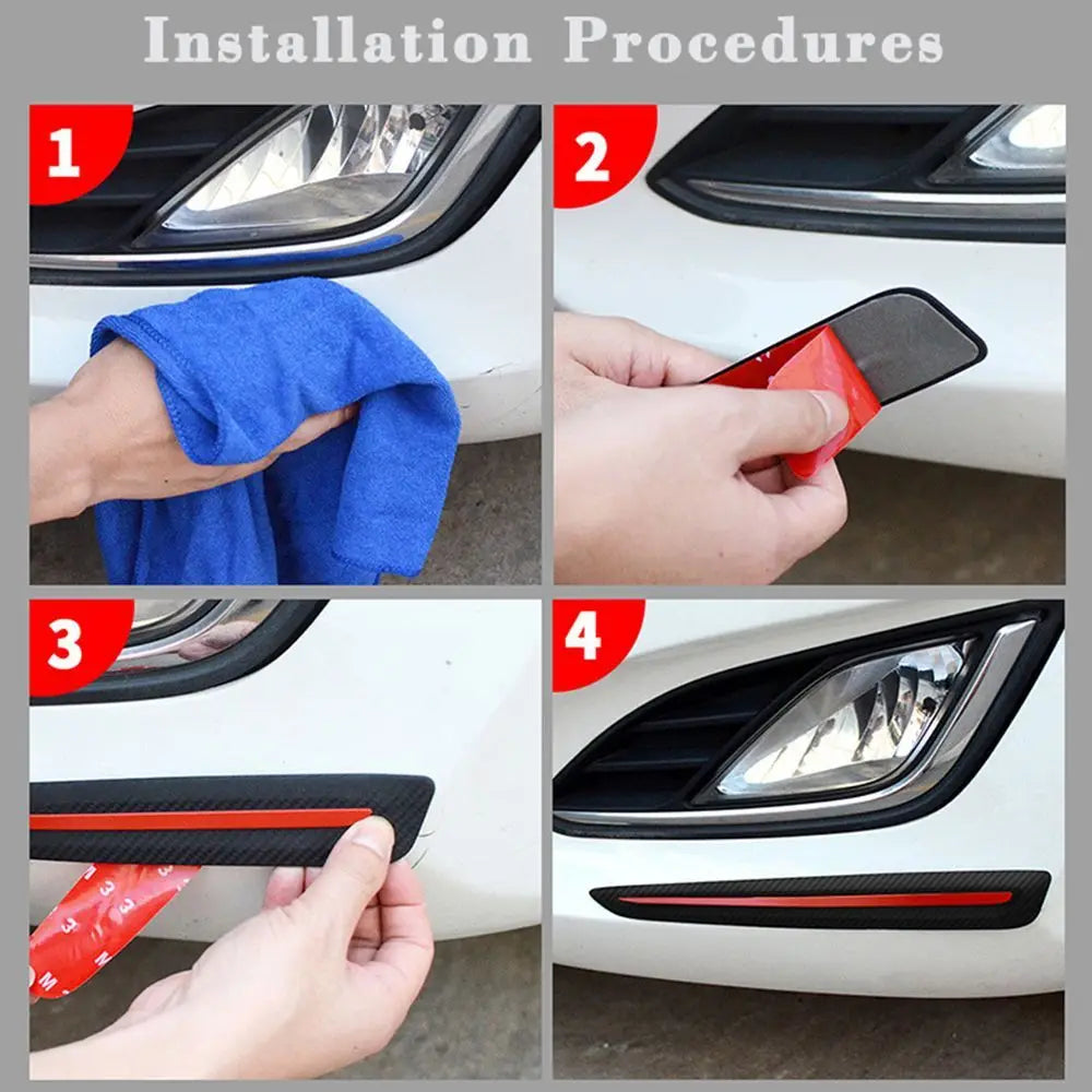 Carbon Fiber 3R Front Rear Auto Protection Zero Decorative Edge Zpaxo