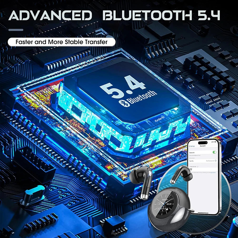 Wireless Bluetooth Earbuds Drivers Hi-fi Deep Bass 30H Playtime
