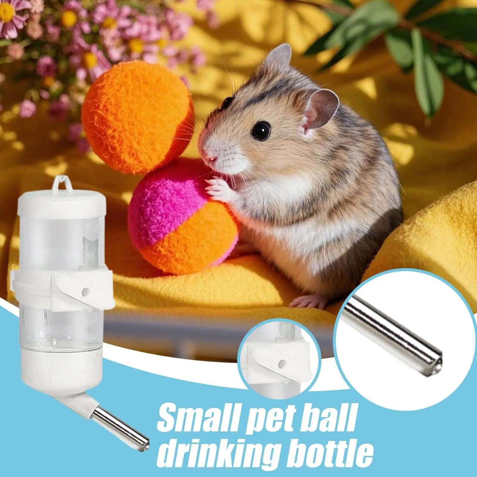 No Drip Hamster Water Bottle Hanging Small Pet Dispenser Leakproof