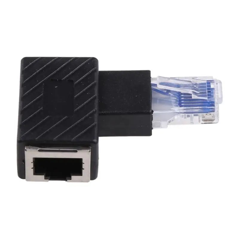 652F 90 Degree Right Left Up Down RJ45 Male Female Cat 5 6 Ethernet Zpaxo