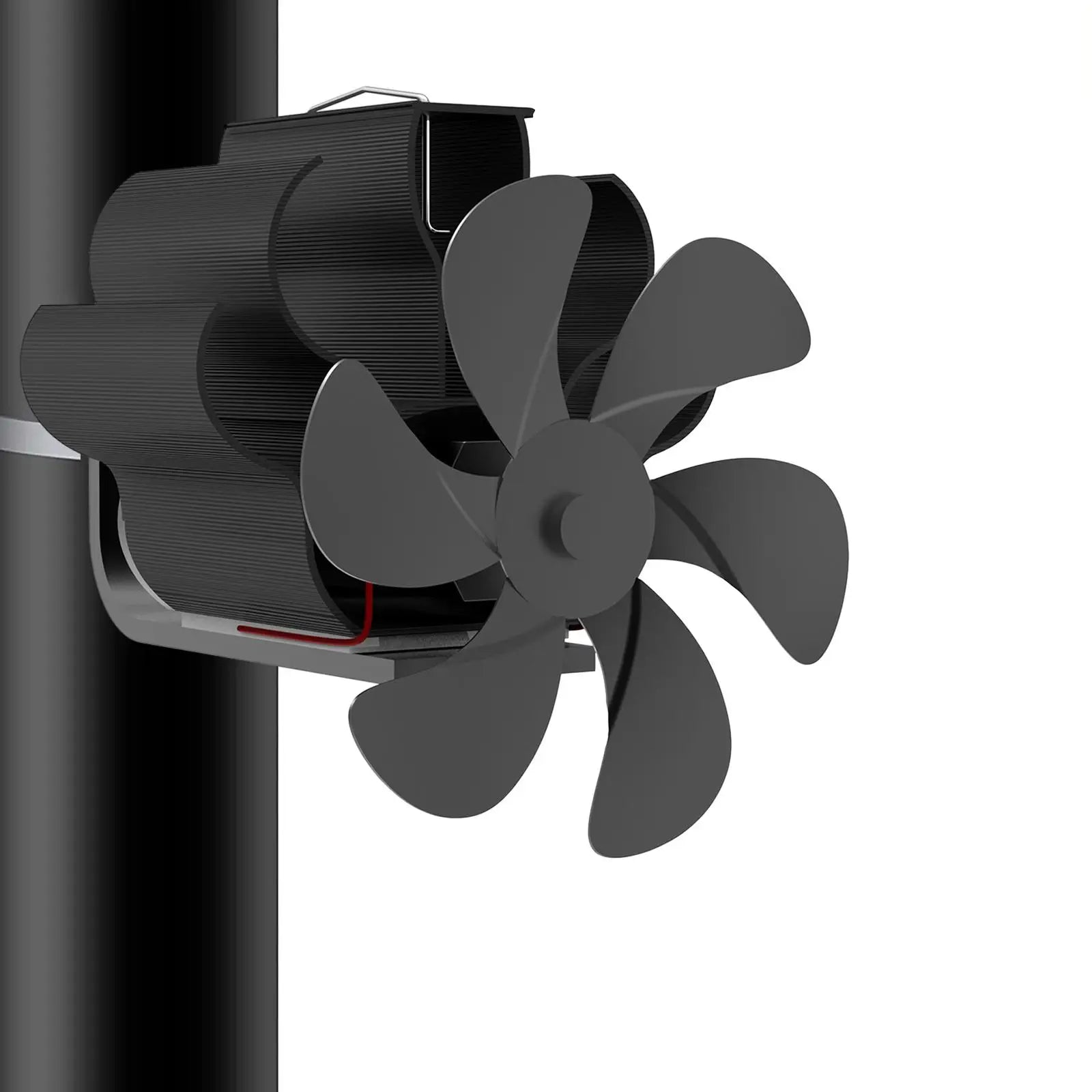Heat Powered Flue Pipe Fireplace Fan – 6-Blade Silent Stove Fan Stove Fan Zpaxo