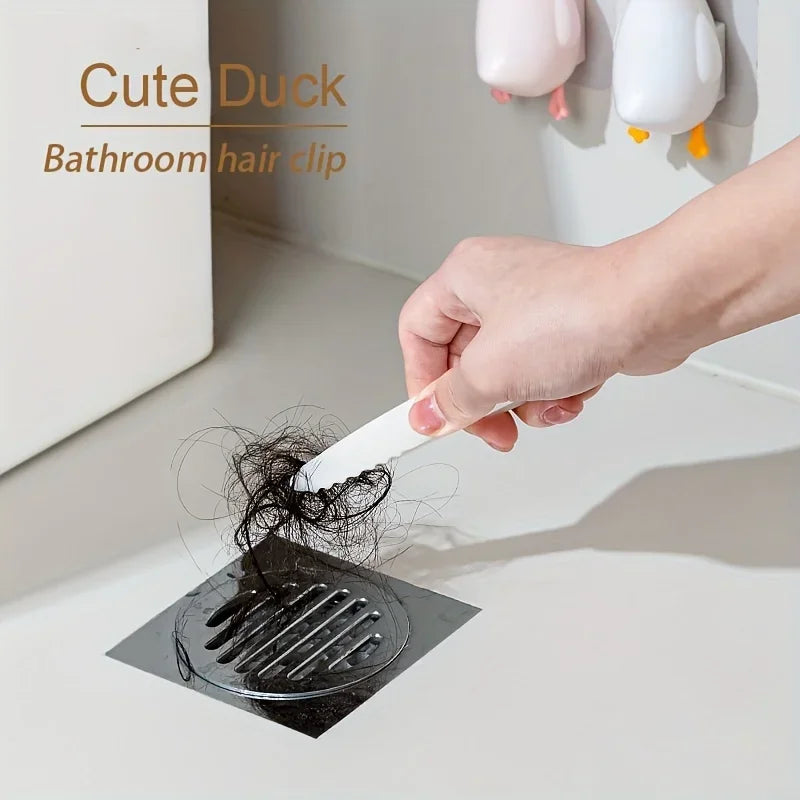 Bathroom Wall-mounted Hair Cleaning Clip Floor Drain Cleaning Tool Garbage Clip Toilet Sewer Tweezers Kitchen Sink Cleaning Tool Zpaxo