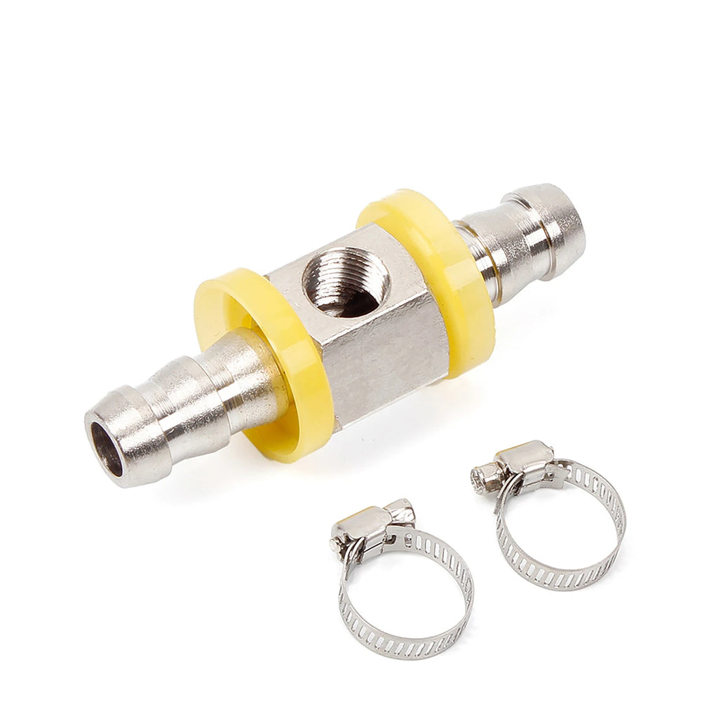 3 8 Fuel Line Pressure T Fitting Adapter Gauge Sensor Barbed Push