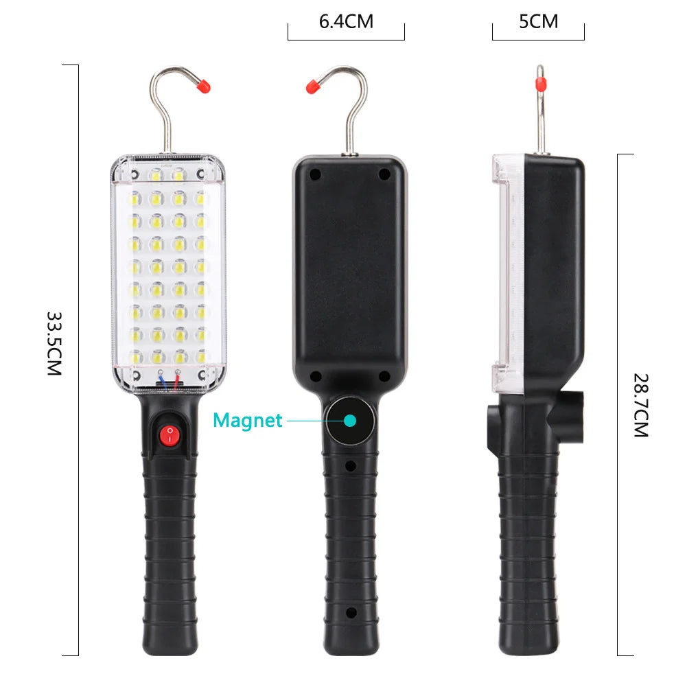 COB LED Magnetic Work Light – Rechargeable Waterproof Flashlight